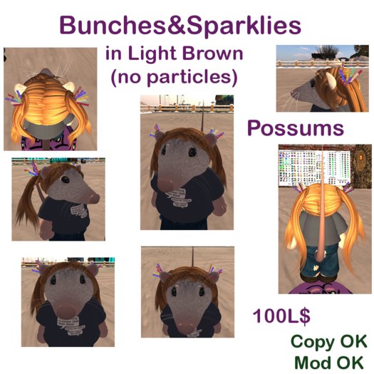 *Tiny B's Designs*Bunches&Sparklies light brown -Possum