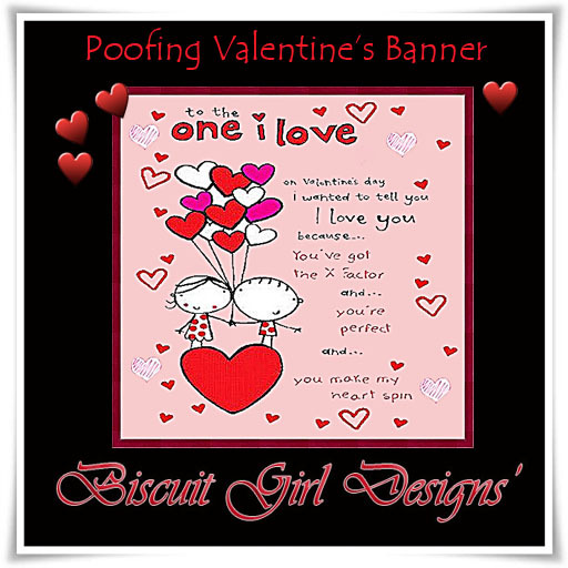Happy Valentine's Day Poofing Banner / Sign