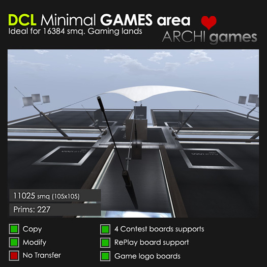 DCL Minimal Games Area - for 16384 smq lands