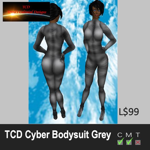 TCD Cyber Bodysuit Grey