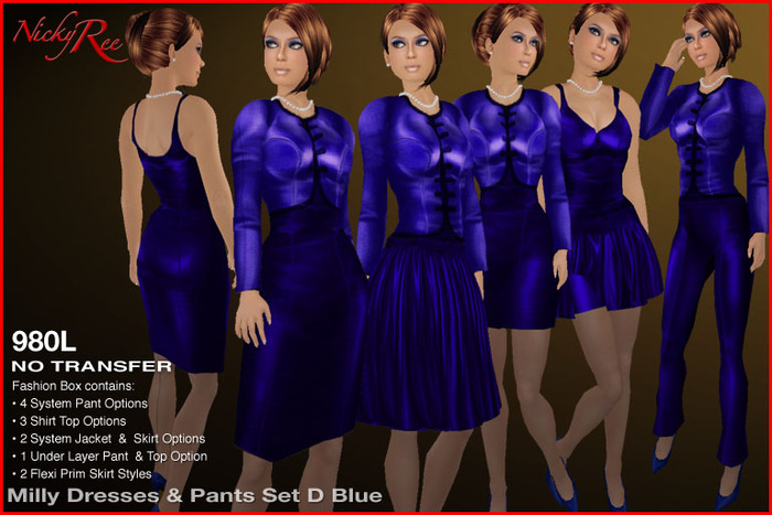 *NR* Milly Dresses & Pants Set D Blue