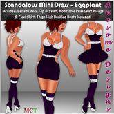 *Awesome Designs Scandalous Mini Dress In Eggplant