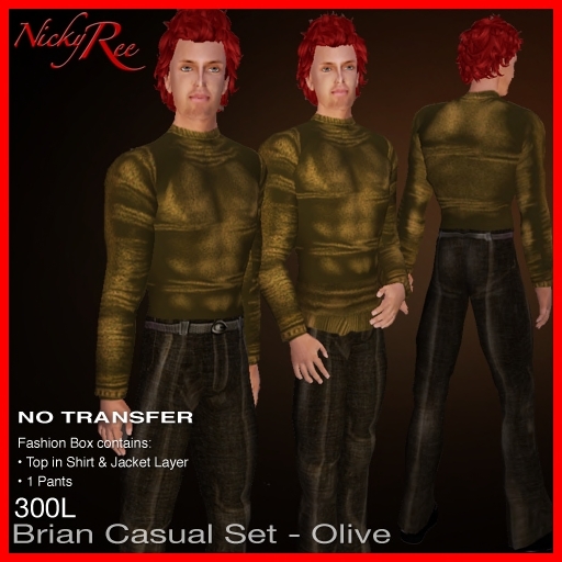 *NR* Brian Casual Set - Olive