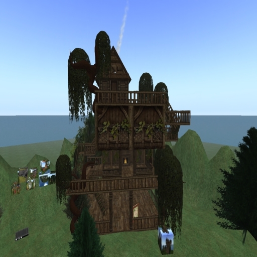 ALMOST FREE! WHIMSY  LARGE Twisted Treehouse (179P) PREFAB
