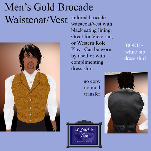 Gold Brocade Vest