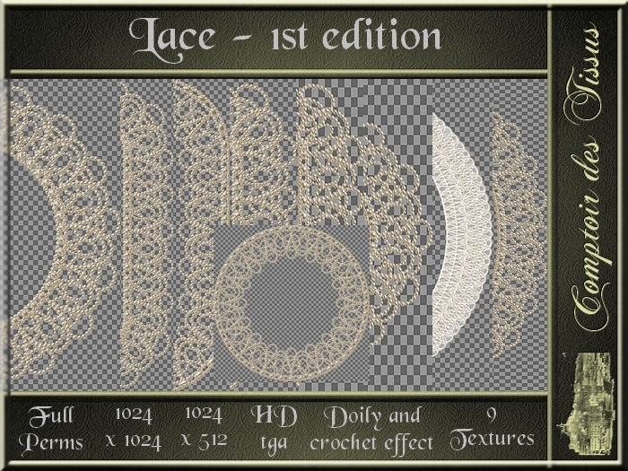 Lace - 1st edition - FULL PERMS Textures