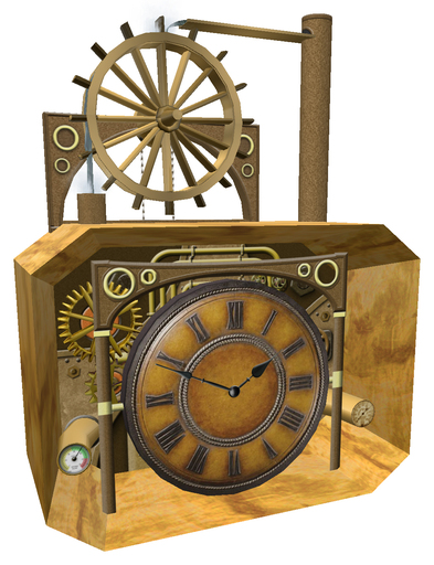 Water wheel clock - Abune