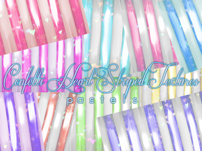 FULL PERM 10 Seamless Pastel Confetti Heart Striped Textures