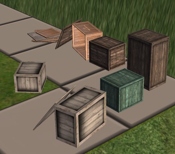 Package of wooden crates, boxes