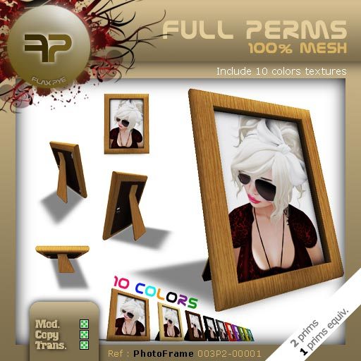 Full perms MESH by Flax Pye >> Photo Frame 003P2 00001