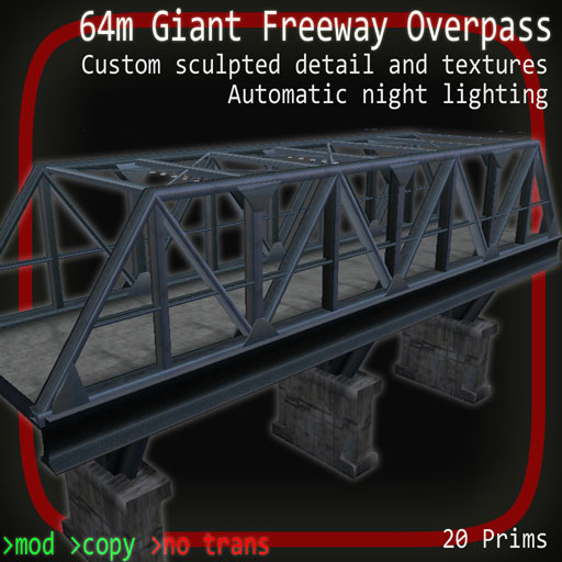 Giant Freeway Overpass Bridge 64m