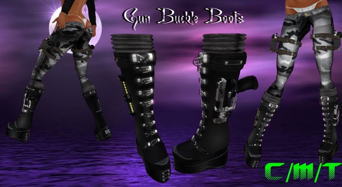 Buckle Cross Boots Boxed 