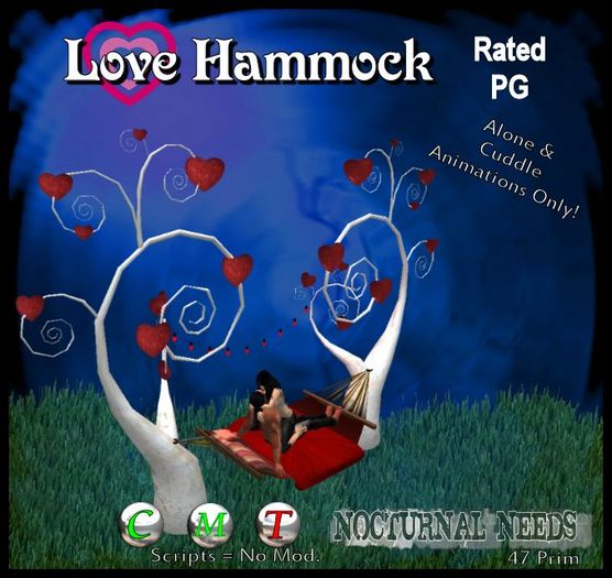 Cuddle Love Hammock on Whimsical Heart Trees