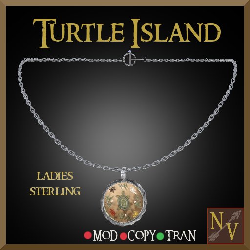 (NV) Turtle Island Medicine Wheel Sterling Silver Necklace