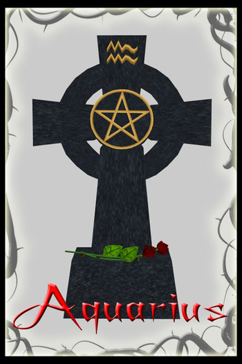 Celtic Cross Tip Jar - Aquarius