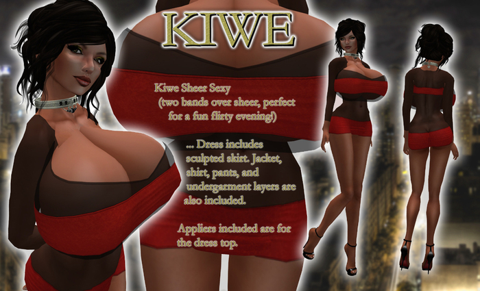 Kiwe Sheer Sexy (red) for Prim B's