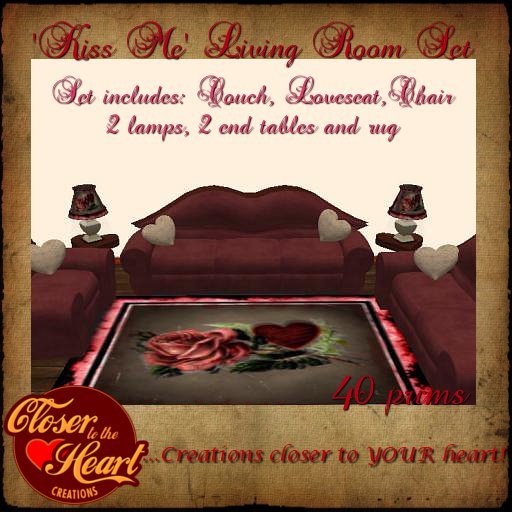 'Kiss Me' Living Room Set-BOXED 1