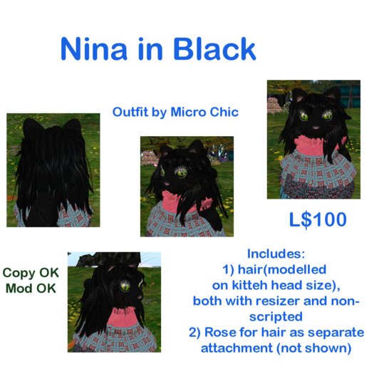 *Tiny B's Designs*Nina in black