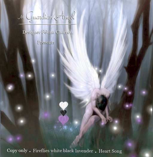 Fireflies Lavender Heart