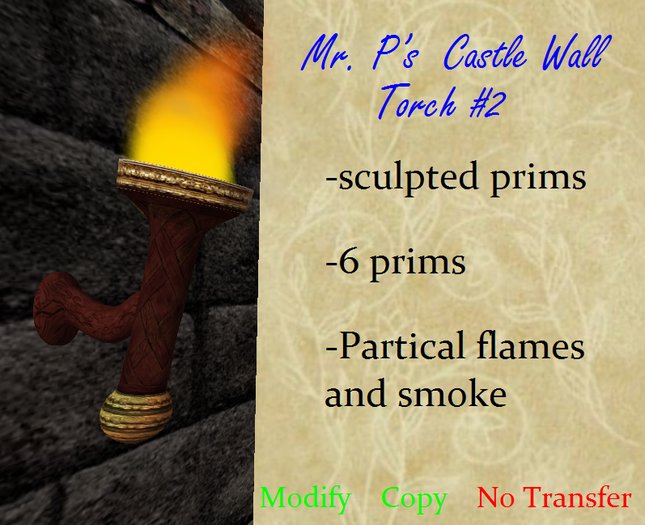 "Mr P's Castle Wall Torch #2"