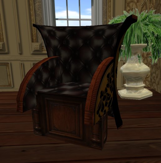 Wingback Leather Chair 3 prim SLM