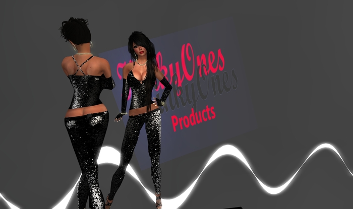 KinkyOne's GlitterpantsLOW  BLACK Mod+ Copy