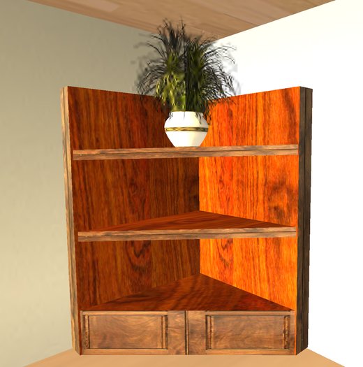 Corner book case or unit for display