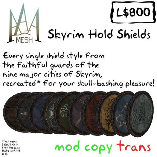 [AAA Mesh] City Guard Shield Pack