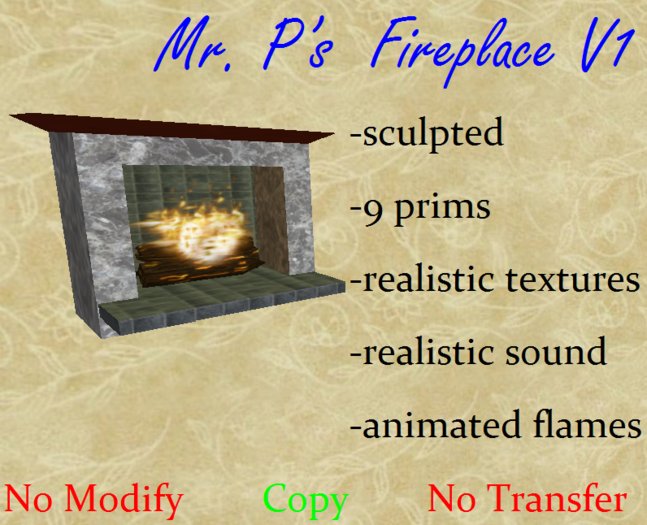 "Mr P's Fireplace V1"