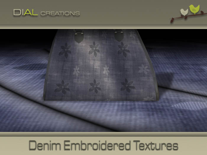 Value Pack!  New! Denim Embroidered Textures - Seamless - Full Perm