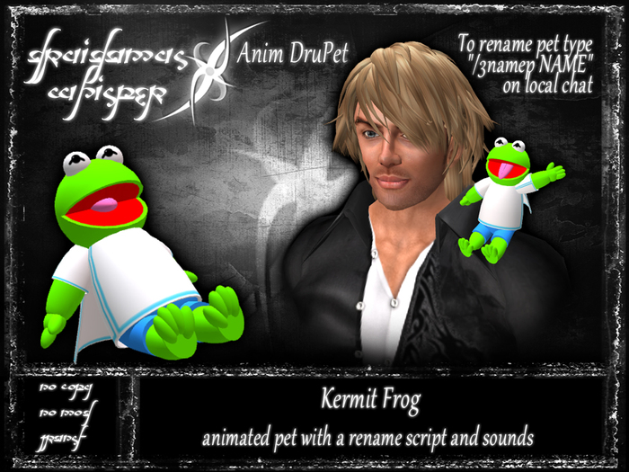 Anim DruPet - Kermit Frog - SALE
