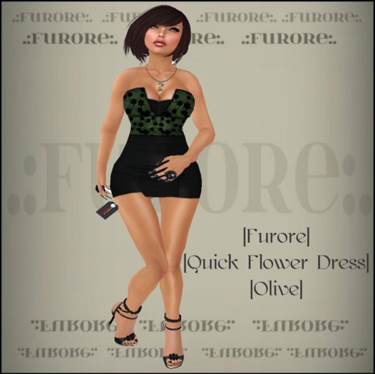 [Furore] Quick Flower Dress *OLIVE*