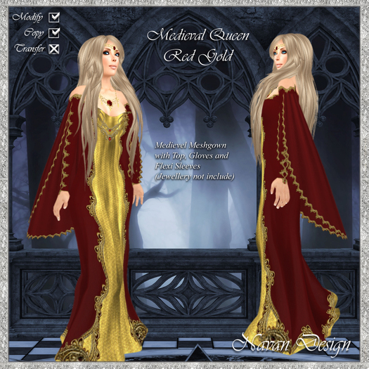 Medieval Queen Red Gold