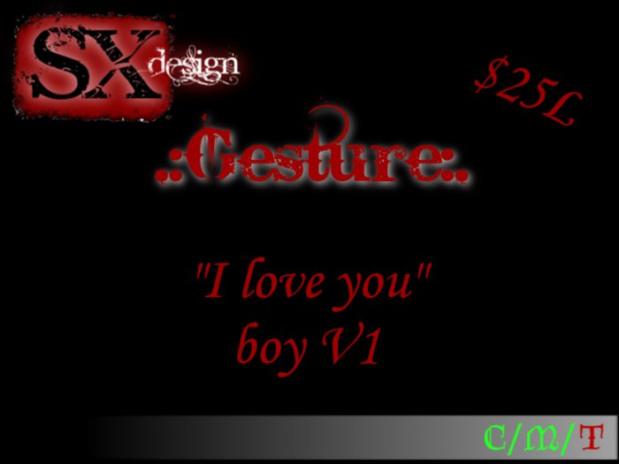 I Love you Gesture Boy V1