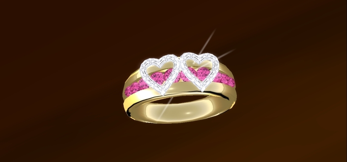 Troymart Love's Embrace Right-Hand Ring - Metal and Gem Color Change