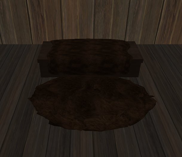 Fur-Covered Cuddle Bench  - Dark