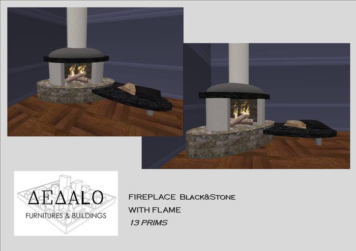 Fireplace Black&Stone