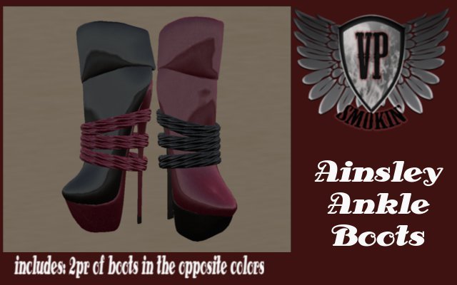 AINSLEY ANKLE BOOT  black & red