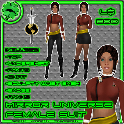 >>Tokuno Tech<< Trek Mirror Universe Female Suit