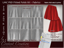 LMC PSD FILES - Fitted Folds XII - Fabric Panels