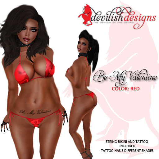 ! Devilish Designs Be MY Valentine Red