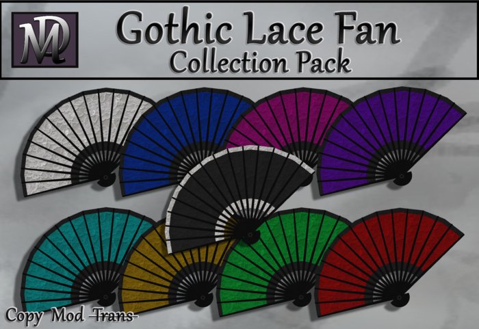 Gothic Lace Fan Collection Pack 