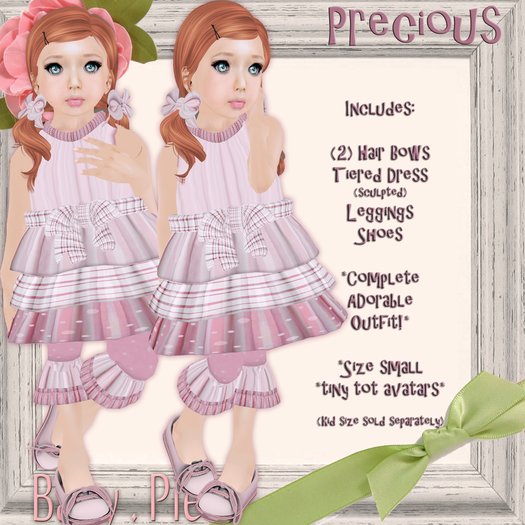 *Baby Pie* Precious Complete Tiny Tot's / Toddler's Outfit  *Adorable Tiered Dress Ensemble for Girl's! PROMO PRICE! 50L
