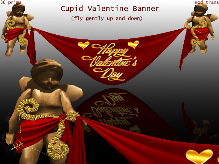 Flying Cupid Valentine Banner - mod/trans