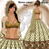 ! Glitterati ! - Malaika Lehenga - Ivory