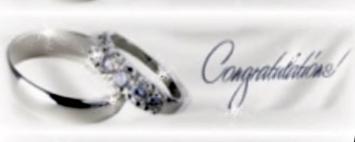 congratulations sign with bling