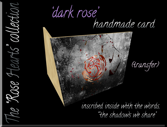 "dark rose" by Anan Eebus *CARD*