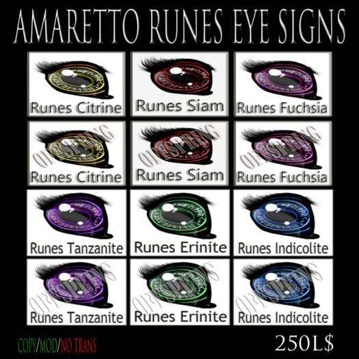 AMARETTO COMPLETE NEW RUNES EYE SIGNS [01.12.2012]
