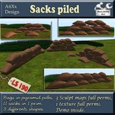 military sculpted sandbags full perms - sacks piled