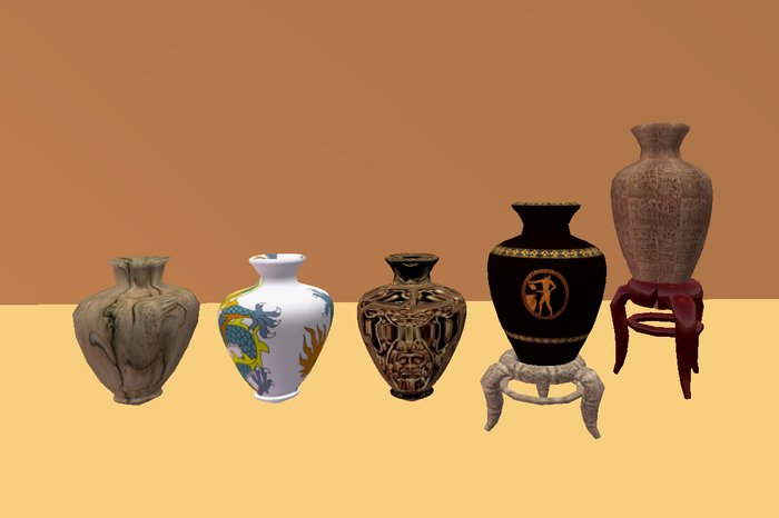 5 Antique Vases & Free Vase Base